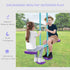Metal Swing Set, with Seesaw, Adjustable Height, for Ages 3+ Years, Purple
