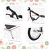Kick Scooters for Kids with Adjustable Height, Anti-Slip Deck, Dual Brakes, Rubber Tyres, for Boys and Girls Aged 5+ Years Old - White