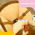 Kids Rocking Horse, with Safety Harness, Sounds, Foot Pedals - Brown