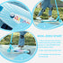 Electric Scooter for Kids Aged 4-7 Years, with Flashing LED Lights, Rear Auxiliary Wheels, Blue