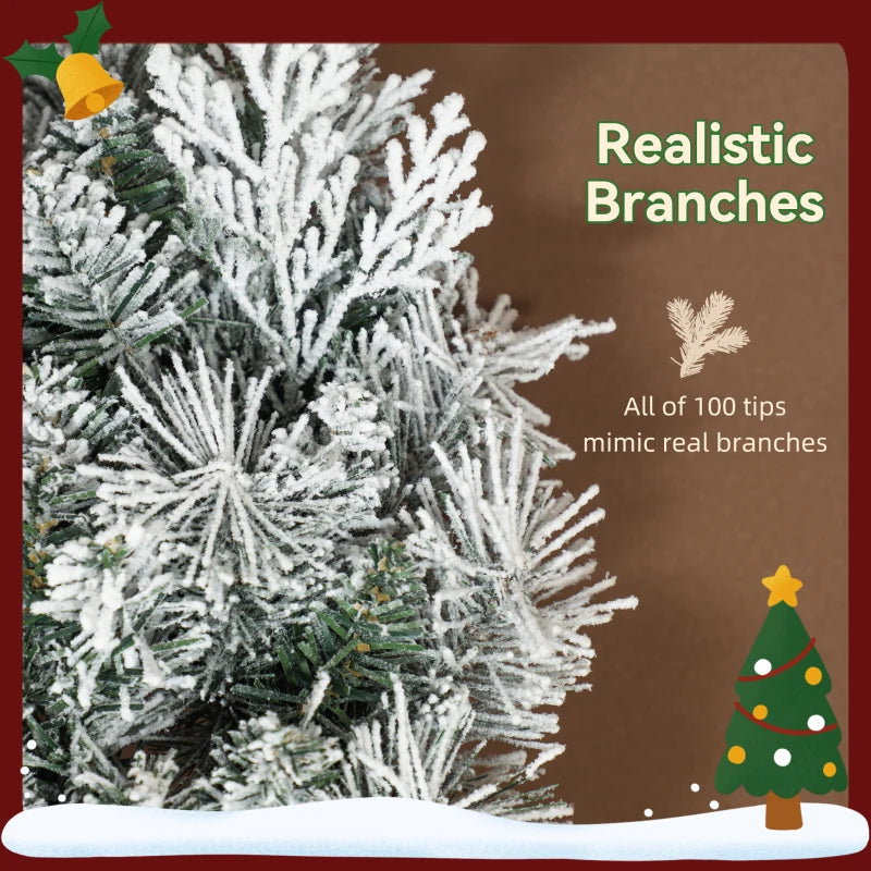 60cm/ 24inch Flocked Prelit Christmas Wreath