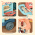 50 Pcs Kids Kitchen Play set Fast Food Trolley Cart Pretend Playset Toys with Play Food Cashier Register Accessories Gift for Boys Girls Age 3-6