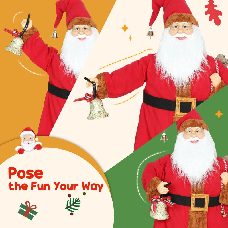 Singing and Dancing Santa Claus with Bell and Sack
