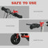 Steel Ride on Powered Scooter, Folding E-Scooter with Warning Bell, 15km/h Maximum Speed, for 6-14 Years Old, Red