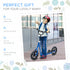 Kids Scooter Kick Scooter, with 12" EVA Tyres, Rear Brake, Big Wheels Scooter for 5-12 Years , Blue