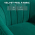 Velvet-Feel Shell Back Accent Chair - Green