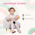 Kids Armchair Toddler Sofa Children Chair with Arm Rest, Wooden Frame, Velvet, PP Legs, Cloud Shape, for Ages 1.5-3 Years - Grey