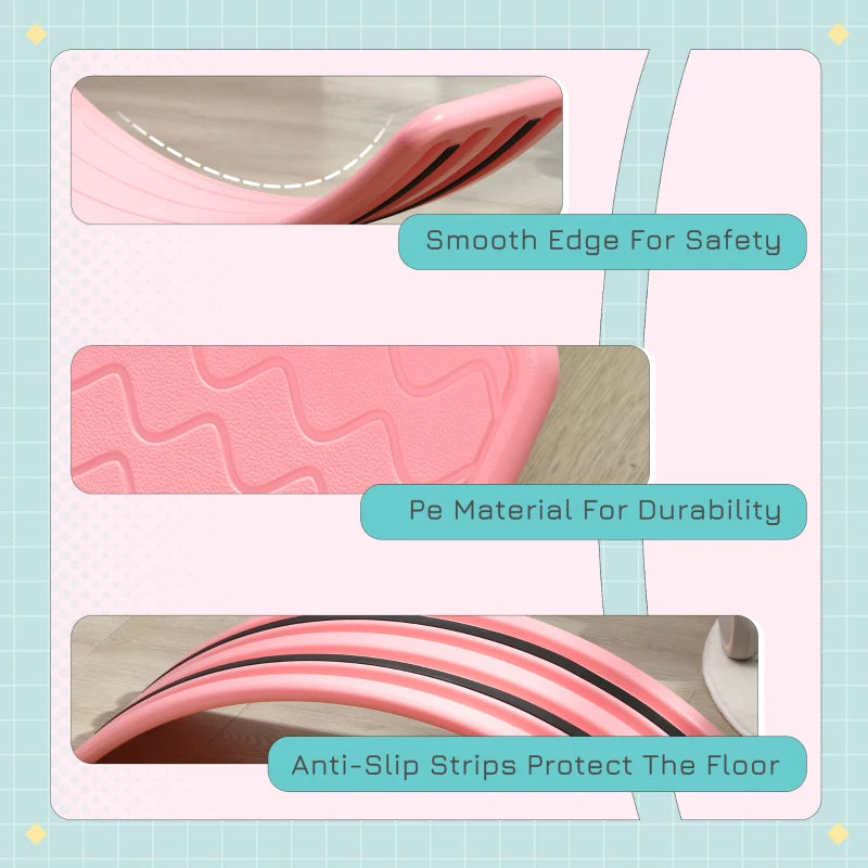 Balance Board, Kids Wobble board, for Ages 3-6 Years - Pink