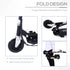 Powered E-Scooter Ride-On, with Brakes, Adjustable Seat, Adjustable Handlebars, Black