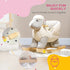 Rocking Horse, Ride on Lamb with Safety Belt, Sound, for Ages 18-36 Months, Grey
