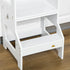 2 in 1 Kids Kitchen Step Stool with Safety Rail Toddler Steps with Chalkboard for Kitchen Bathroom, White