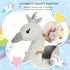 Kids Rocking Horse, Children Plush Ride On Swan Animal Rocker w/ Sound, Wood Base Seat, Safety Belt, Baby Toy Rocker for Toddler 18 - 36 Months, White and Grey