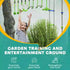 Obstacle course for Kids, with 10-Piece Slackline Kit with Monkey Bars, Gym Rings, Rope Ladder, Nest Swing, Hanging Tray