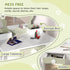 Kids Vanity Table with Mirror and Stool, Drawer, Storage Boxes, Flower Design, for Ages 3-6 Years - White