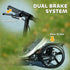 Kids Scooter with Four-Level Adjustable Handlebar, Dual Brake System, 200mm Wheels, ABEC-7 Bearings, Black