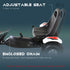 Kids Children Pedal Go Kart Manual Ride On Car w/ Brake Gears Steering Wheel Adjustable Seat 4 Smooth Wheels Racing-Style White 104 x 66 x 57 cm