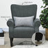 Upholstered Accent Chair with Rolled Arms and Wood Legs, Armchair for Living Room Bedroom, Grey