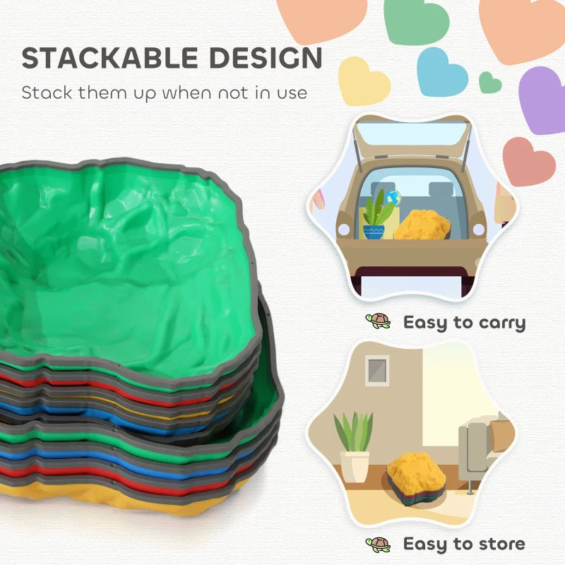 Balance Stepping Stones for Kids with Non-Slip Bottom, Indoor Outdoor Obstacle Course for Ages 3-8 Years, Multicoloured