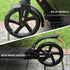 Folding Kick Scooter, Adjustable Ride On Scooter with 200mm Big Wheels and Double Shock Absorption, Urban Scooter for 14+ Teens Adult, Black