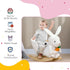 Kids Rabbit-Shaped Rocking Horse, with Safety Belt, Realistic Sounds, for Ages 18-36 Months - White