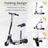 Foldable Powered Scooter with Adjustable Seat, Brake, Black