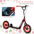 Kids Scooter with Adjustable Handlebar, Children's Kick Scooter with Non-slip Footplate, Rear Brake, Kickstand, Red