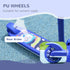 Kids 3 Wheel Scooter for 2-6 Years Old w/ Adjustable Height, LED Light, TPE Handlebar, Blue