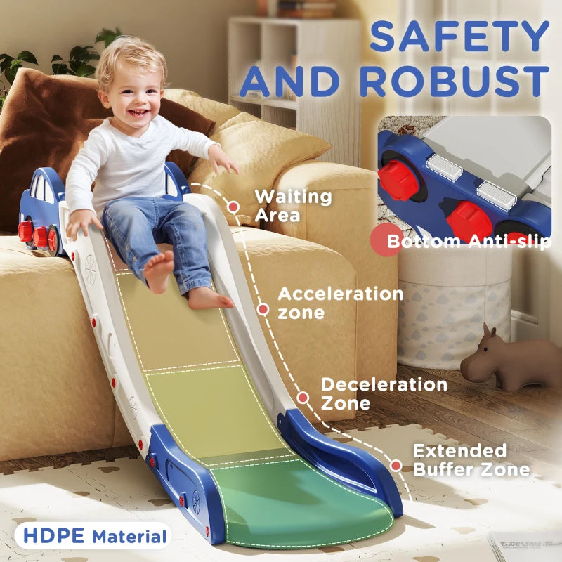 Kids Slide for Bed, Sofa, with Extended Length, Easy to assemble and Store, Blue