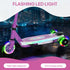 Electric Scooter for Kids Aged 4-7 Years, with Flashing LED Lights, Rear Auxiliary Wheels, Purple