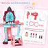 31 Piece Kids Dressing Playset, with Magical Princess Mirror, Light and Sound - Pink and Blue