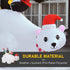 5ft Outdoor Christmas Inflatable with LED Light, Lighted Blow up Polar Bear with Three Penguins, Giant Yard Party Decoration for Home Garden Lawn Party Prop