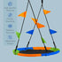 Kid Nest Swing Seat Saucer Tree Swing 40 Inch/100cm Adjustable Rope Outdoor Indoor for Kids Over 3 Years Old Multi-Colour