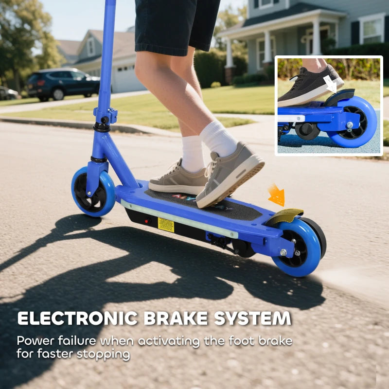 Electric Scooter for Kids 6-14 Years, with Colourful Lights, Blue