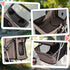 Dog Stroller, 3 Wheels Foldable Cat Dog Pram with Cup Holder, Storage Basket, Pet Stroller for Small Miniature Dogs, Brown