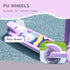 Kids 3 Wheel Scooter for 2-6 Years Old w/ Adjustable Height, LED Light, TPE Handlebar, Purple