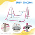 Kids Gymnastic Bar, with Adjustable Height, Foldable Horizontal Bars - Pink