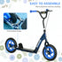 Kids Scooter with Adjustable Handlebar, Children's Kick Scooter with Non-slip Footplate, Rear Brake, Kickstand, Blue