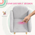 Kids Armchair Toddler Sofa Children Chair with Arm Rest, Wooden Frame, Velvet, PP Legs, Cloud Shape, for Ages 1.5-3 Years - Grey