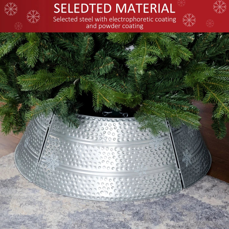 66cm Hammered Steel Christmas Tree Base Collar