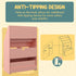 Kids Bookshelf, Toy Organiser, with Storage Drawer, Wheels - Pink