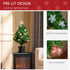 2FT Pre-lit Artificial Christmas Tree Tabletop Multicoloured Fibre Optic Xmas Decoration w/ LED Lights Pot Table Desk - Green