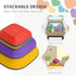 Balance Stepping Stones for Kids, 6-Piece Non-Slip Stackable River Stones, Obstacle Courses for Balance and Motor Skill