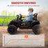 12V Battery Powered Ride on Truck w/ Remote, Four Suspension Wheels, Horn, Lights, Music, USB, for Ages 3-5 Years, Black