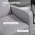 Linen-Look Boxy Armchair - Light Grey