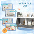 Two-Tier Kids Storage Shelf, with Five Compartments, Anti-Tip Device - Grey 5 (2)