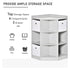Kids Bookcase, 3 Tier Toy Organiser Storage Unit BookShelf with 3 Non-woven Fabric Drawers, Anti-tip Device, for Bedroom, Children's Room, Playroom, Grey