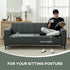 Three-Seater Relaxed Modern Sofa - Grey