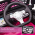 Kids Electric Ride On Car 12V Off Road Toy with Parental Remote Control 2 Motors Horn Lights Suspension Wheels for 3-6 Years Old Pink