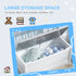 2 In 1 Kids Storage Bench, Toy Box w/ Safety Rod - Grey