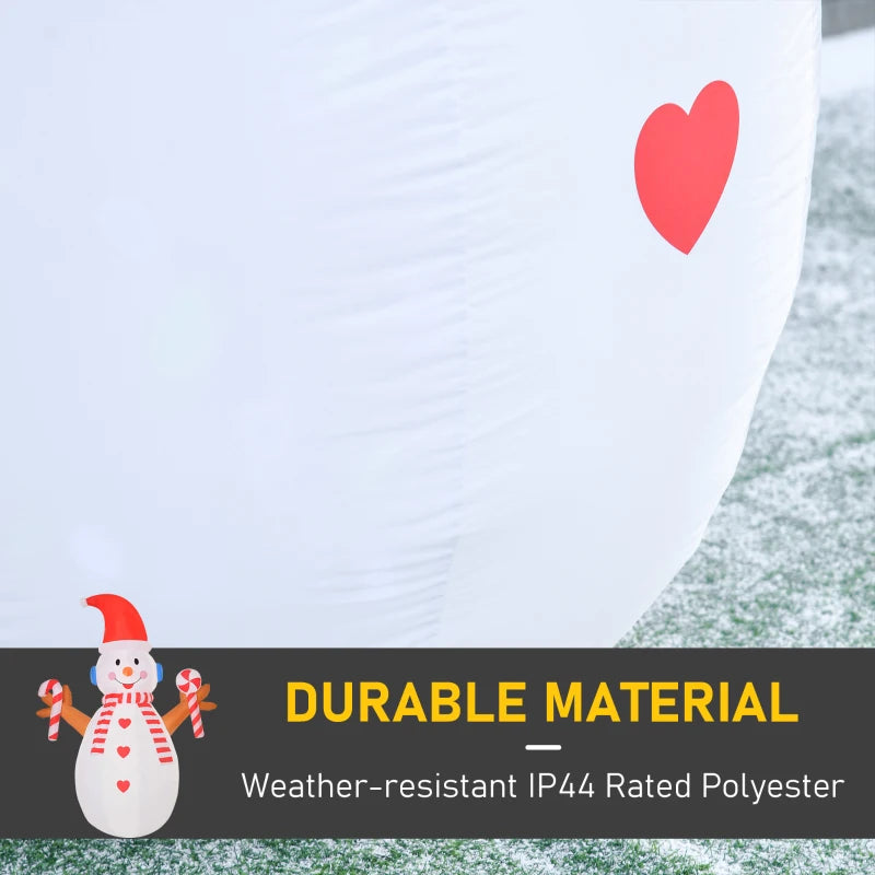 8ft Christmas Inflatable Snowman with Candy, Rotating Lighted for Home Indoor Outdoor Garden Lawn Decoration Party Prop